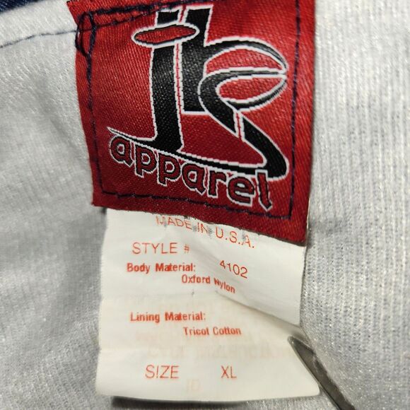 Vintage JBS Apparel 1/4 Zipper Pullover Navy Blue Nylon Cotton Men XL Windbreak - Picture 5 of 6